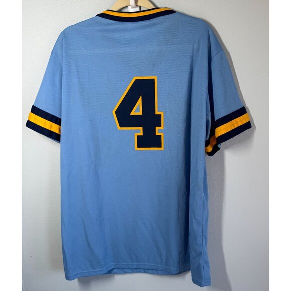 Milwaukee Brewers Paul Molitor #4 Replica 80s Blue V-Neck Jersey Adult XXL - Picture 2 of 9